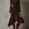 Anna | Robe midi élégante en daim